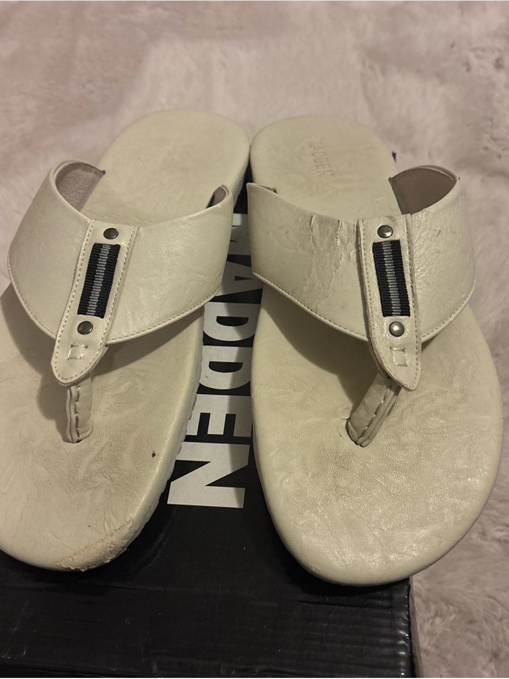Steve Madden M-Corona White Men’s Sandals – Size 12